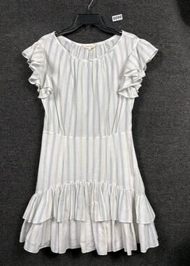 rebecca taylor ruffled silk chiffon dress Cornflower Cecilia Ruffle Dress